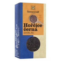 Sonnentor Hořčice černá semínka bio 80 g krabička koření