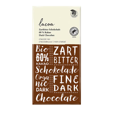 Bio hořká čokoláda 60% LACOA 100 g